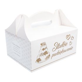 <strong>Kartonik weselny z ciastem (0,8kg)</strong>Opakowania