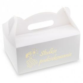 <strong>Pudełko - podziękowanie z ciastem 0,8 kg</strong>Torty Komunijne i na Chrzest