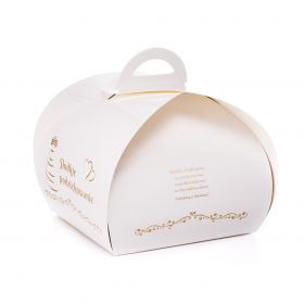 Kartonik weselny z ciastem 0.8kg "bombka"