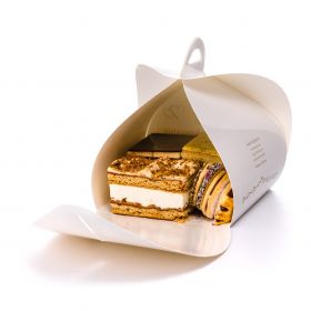 Kartonik weselny z ciastem 0.8kg "bombka"