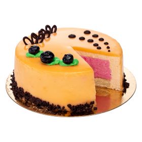 <strong>Tort deserowy pomarańcza, malina</strong> Smaki tortów